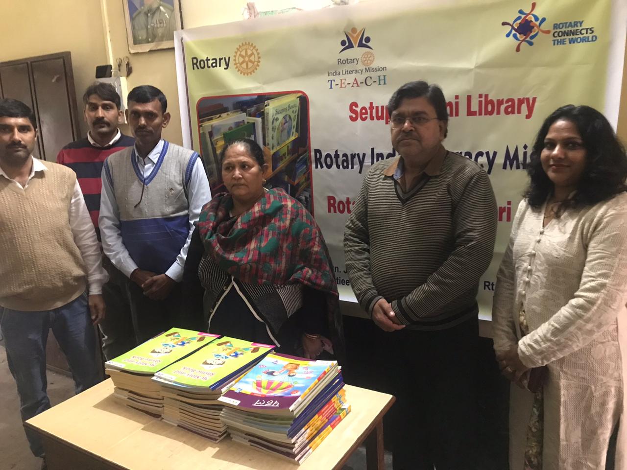 SETUP OF MINI LIBRARY AT GOVT. PRIMARY SCHOOL BANIPUR