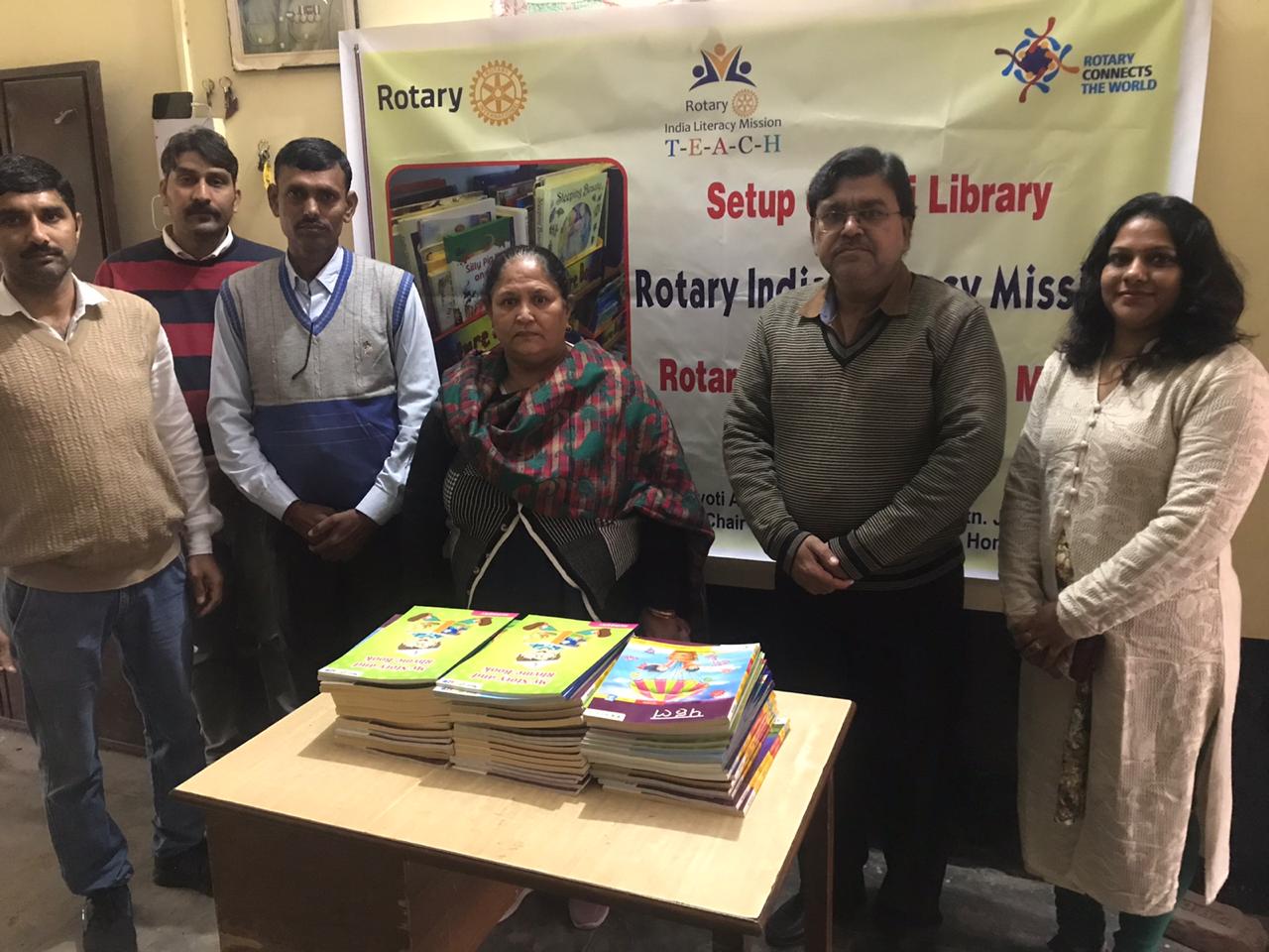 SETUP OF MINI LIBRARY AT GOVT. PRIMARY SCHOOL BANIPUR