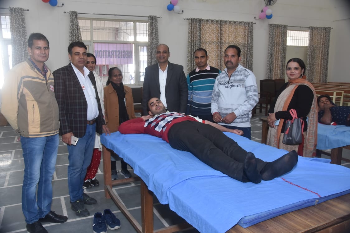 BLOOD DONATION CAMP AT SK GOVT. COLLEGE KAWALI 