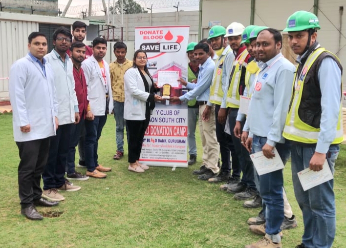 FOURTH BLOOD DONATION CAMP AT SUROJ BUILDCON, FARUKHNAGAR