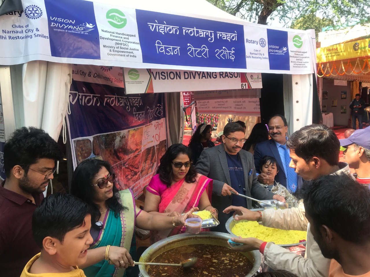 ROTARY RASOI THALI IN 10 INR, CLUB PARTICIPATED AT DEVYANG MOHATSAV 