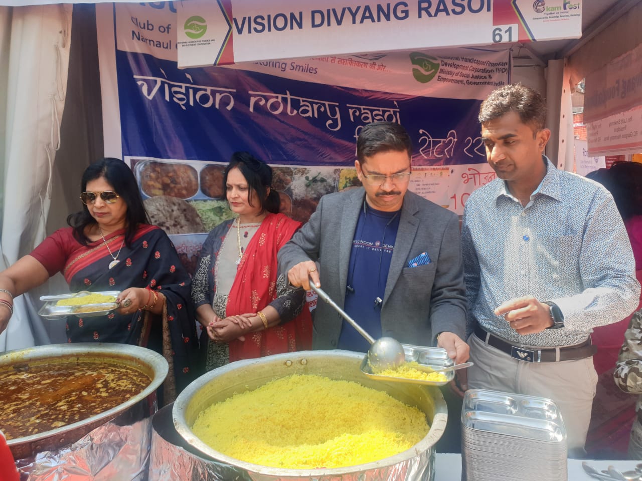 ROTARY RASOI THALI IN 10 INR, CLUB PARTICIPATED AT DEVYANG MOHATSAV 