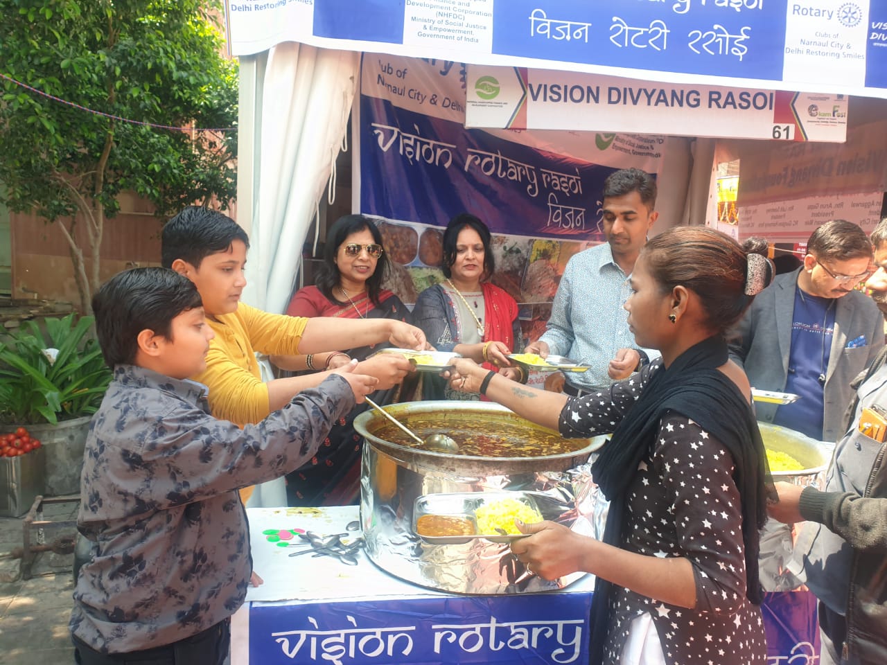 ROTARY RASOI THALI IN 10 INR, CLUB PARTICIPATED AT DEVYANG MOHATSAV 