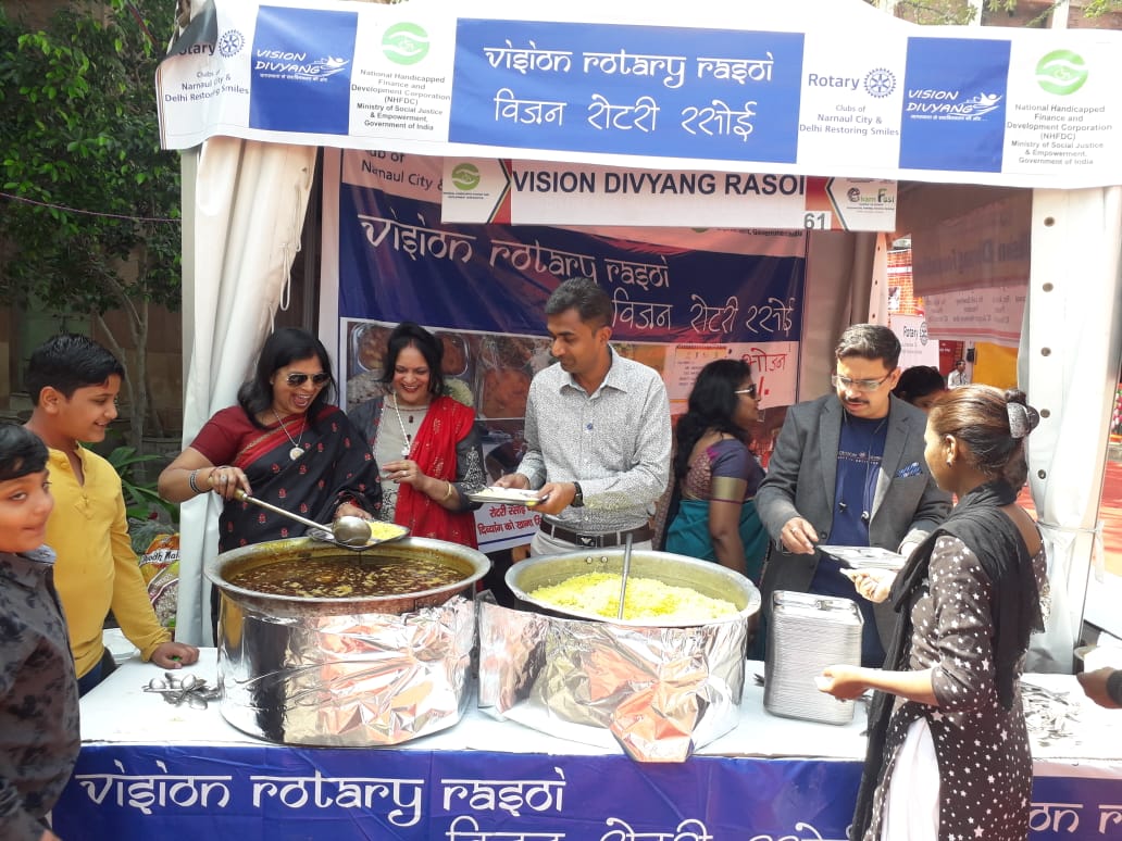 ROTARY RASOI THALI IN 10 INR, CLUB PARTICIPATED AT DEVYANG MOHATSAV 