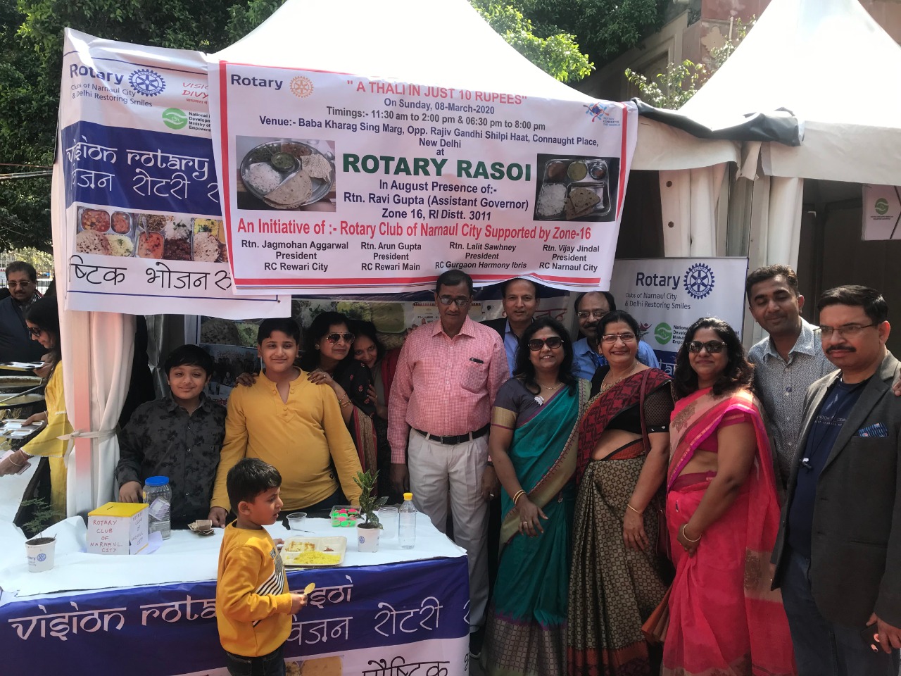 ROTARY RASOI THALI IN 10 INR, CLUB PARTICIPATED AT DEVYANG MOHATSAV 