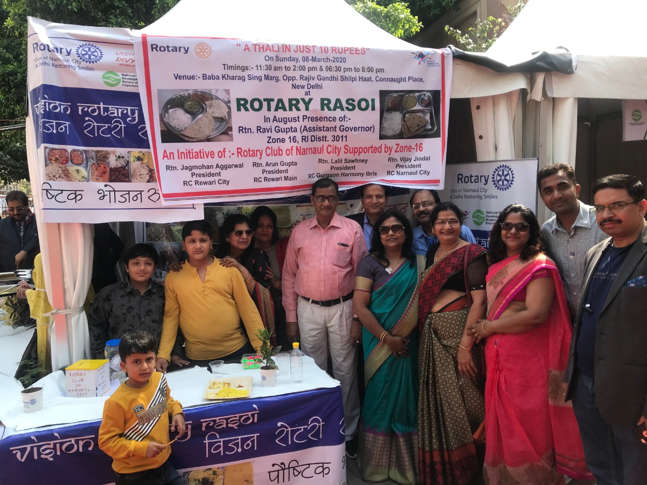 ROTARY RASOI THALI IN 10 INR, CLUB PARTICIPATED AT DEVYANG MOHATSAV 