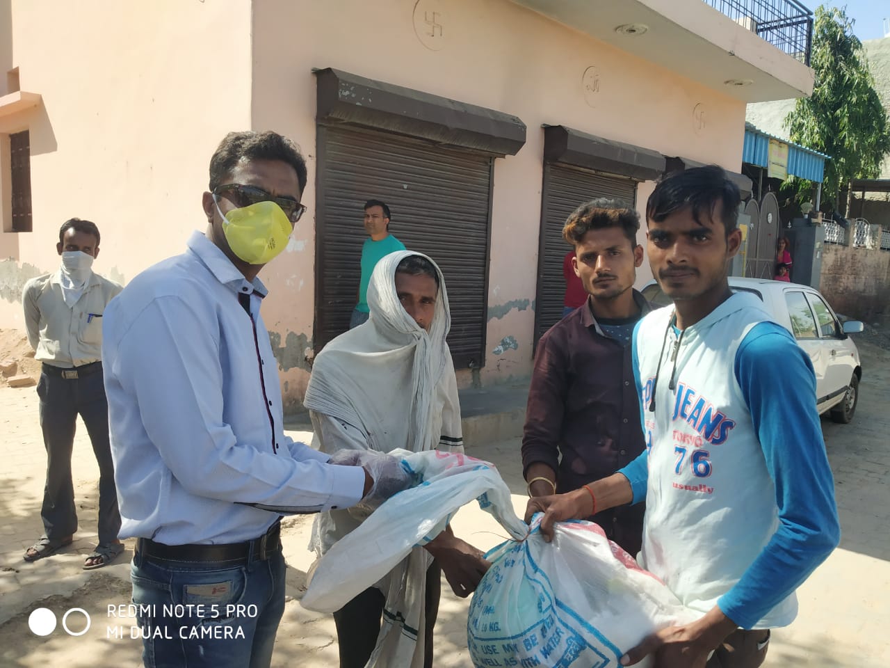 2ND DAY DISTRIBUTION OF FOOD KITS TO LESS PREVILEDGD FAMILIES OF REWARI