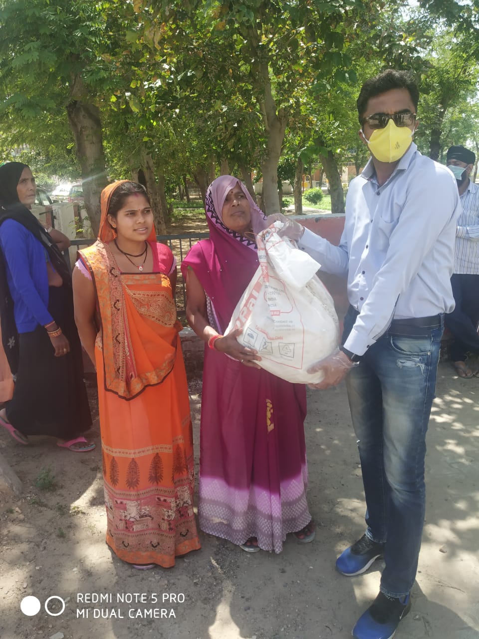 2ND DAY DISTRIBUTION OF FOOD KITS TO LESS PREVILEDGD FAMILIES OF REWARI