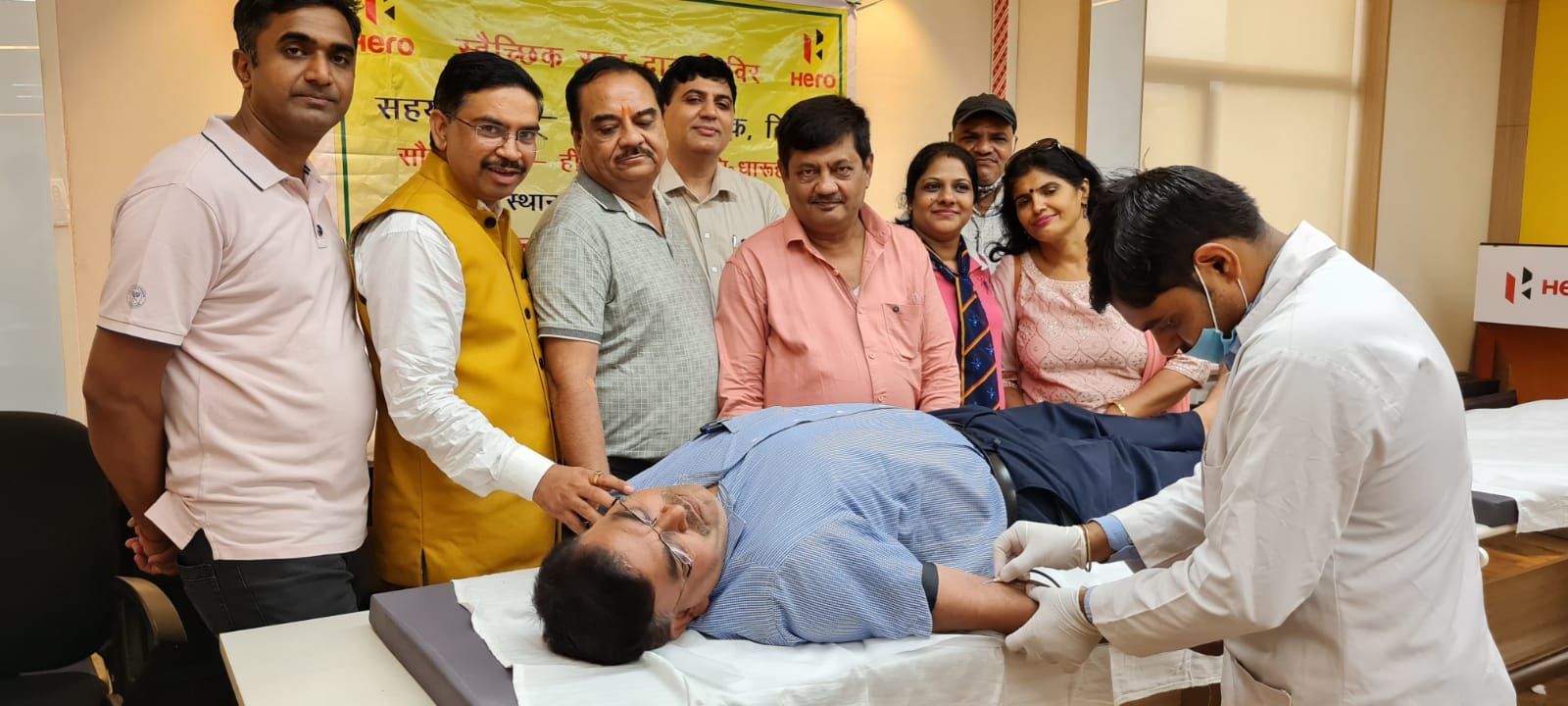 Mega Blood donation camp at Hero Motocorp, Dharuhera