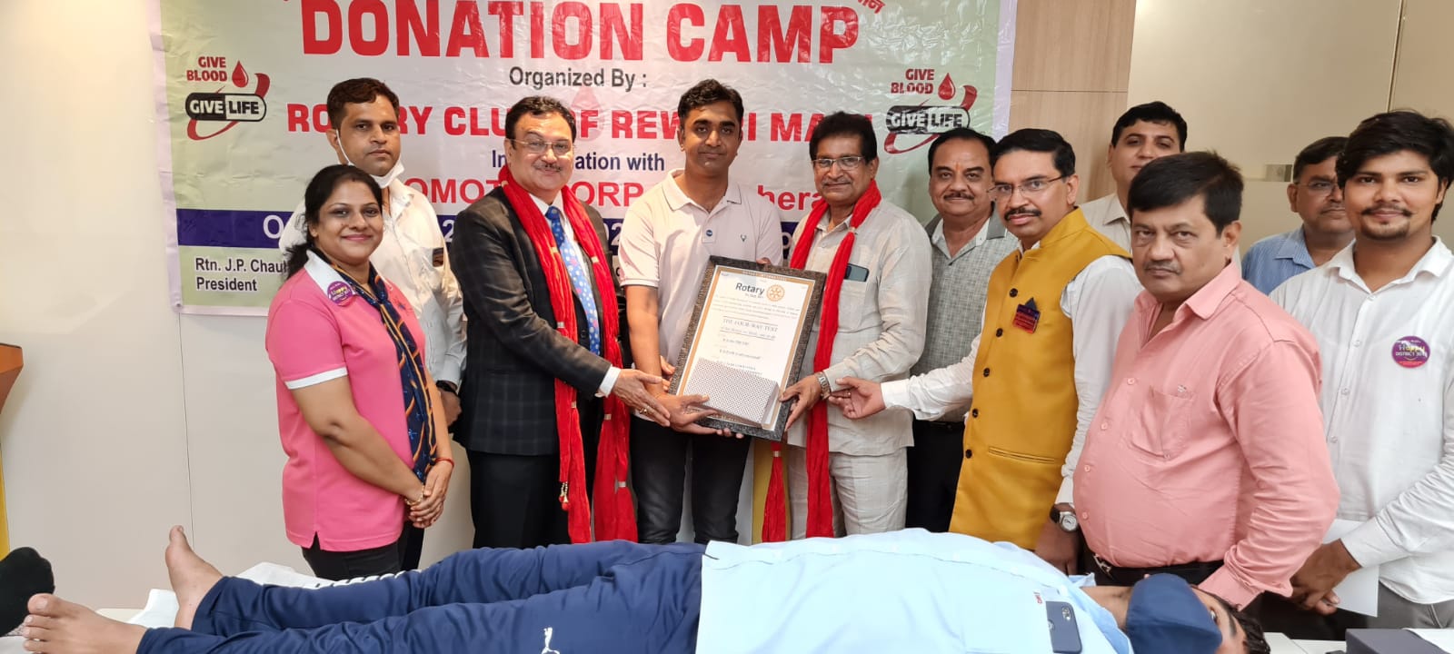 Mega Blood donation camp at Hero Motocorp, Dharuhera