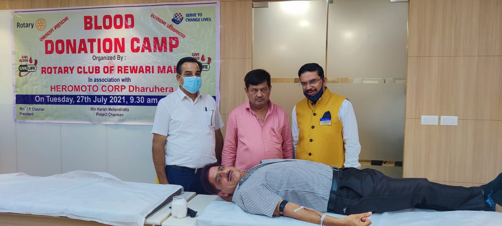 Mega Blood donation camp at Hero Motocorp, Dharuhera