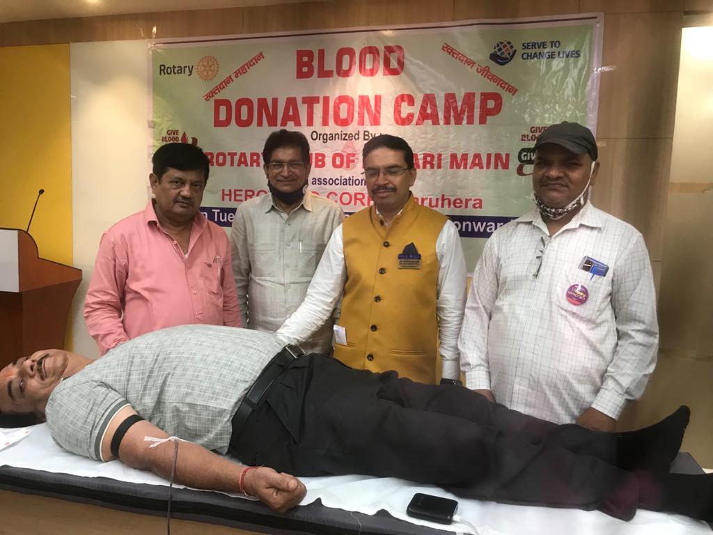 Mega Blood donation camp at Hero Motocorp, Dharuhera